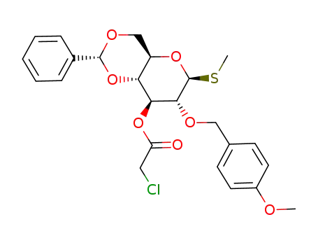 methyl 4,6-O-benzylideme-3-O-chloroacetyl-2-O-p-methoxybenzyl-1-thio-β-D-mannopyranoside