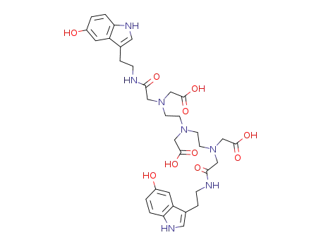 Molecular Structure of 875429-83-7 (3,6,9,12-Tetraazatetradecanoic acid,
6,9-bis(carboxymethyl)-14-(5-hydroxy-1H-indol-3-yl)-3-[2-[[2-(5-hydroxy-
1H-indol-3-yl)ethyl]amino]-2-oxoethyl]-11-oxo-)