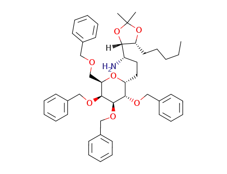 (S)-1-((4S,5R)-2,2-Dimethyl-5-pentyl-[1,3]dioxolan-4-yl)-3-((2R,3S,4R,5S,6R)-3,4,5-tris-benzyloxy-6-benzyloxymethyl-tetrahydro-pyran-2-yl)-propylamine
