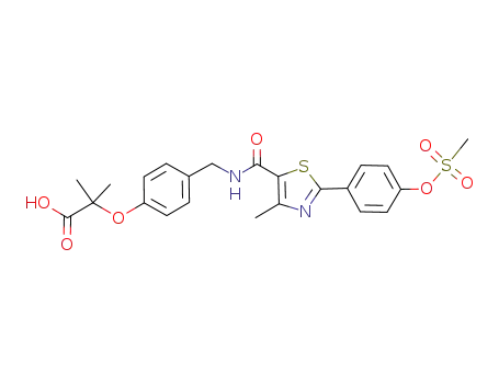 2-[4-({[2-(4-methanesulfonyloxy-phenyl)-4-methyl-thiazole-5-carbonyl]-amino}-methyl)-phenoxy]-2-methyl-propionic acid