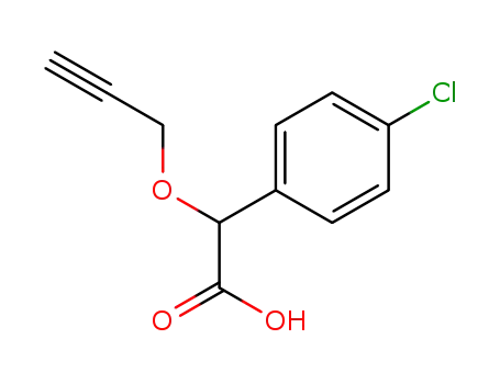 Molecular Structure of 655223-09-9 (Benzeneacetic acid, 4-chloro-a-(2-propynyloxy)-)