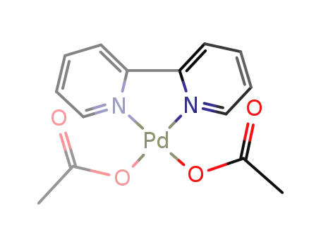 Molecular Structure of 14724-41-5 (Palladium, bis(acetato-kO)(2,2'-bipyridine-kN1,kN1')-, (SP-4-2)-)