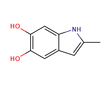 Molecular Structure of 4821-01-6 (1H-Indole-5,6-diol, 2-methyl-)