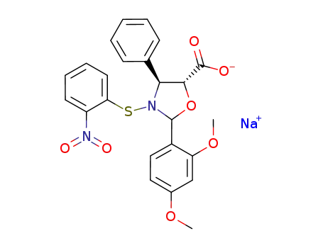 2-(2,4-dimethoxyphenyl)-3-(2-nitrobenzenesulfenyl)-4(S)-phenyl-5(R)-oxazolidinecarboxylic acid sodium salt