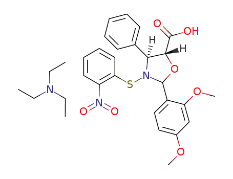 triethylammonium 2-(2,4-dimethoxyphenyl)-3-(2-nitrobenzenesulfenyl)-4-phenyl-5-oxazolidinecarboxylate