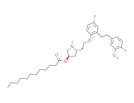 (2R,4R)-2-[2-[4-fluoro-2-[2-(4-fluoro-3-methoxyphenyl)ethyl]phenoxy]ethyl]-4-lauroyloxy-1-methylpyrrolidine