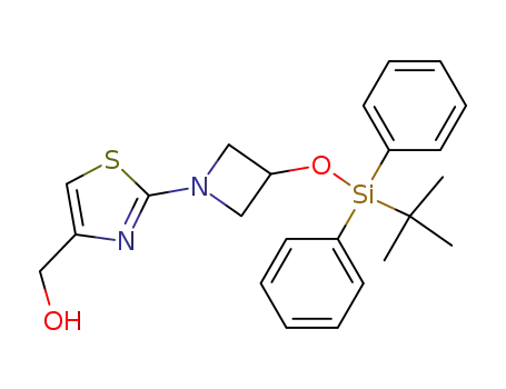 3-t-butyldiphenylsilyloxy-1-(4-hydroxymethyl-1,3-thiazol-2-yl)azetidine