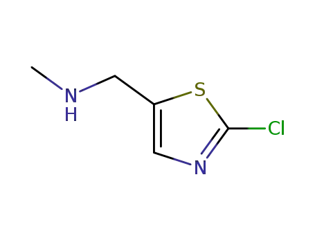 Molecular Structure of 120740-06-9 ((2-Chloro-thiazol-5-ylMethyl)-Methyl-aMine)