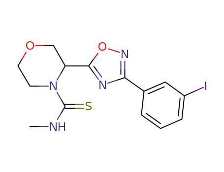3-[3-(3-iodophenyl)-1,2,4-oxadiazol-5-yl]-N-methylmorpholine-4-carbothioamide