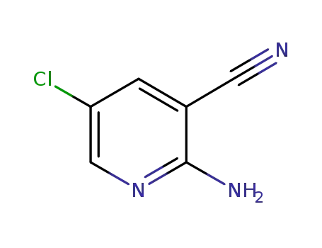 Molecular Structure of 869557-28-8 (3-Pyridinecarbonitrile,  2-amino-5-chloro-)