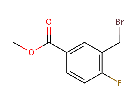 Molecular Structure of 878744-25-3 (methyl 3-(bromomethyl)-4-fluorobenzoate)