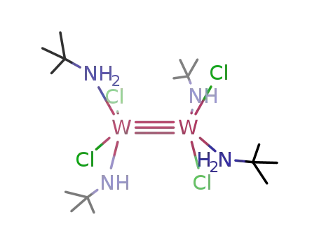 1,1,2,2-tetrachloro-1,2-bis(t-butylamido)1,2-bis(t-butylamine)ditungsten(III)(3W-W)