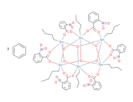 n-butyloxotin o-nitrobenzoate hexamer * 3C6H6