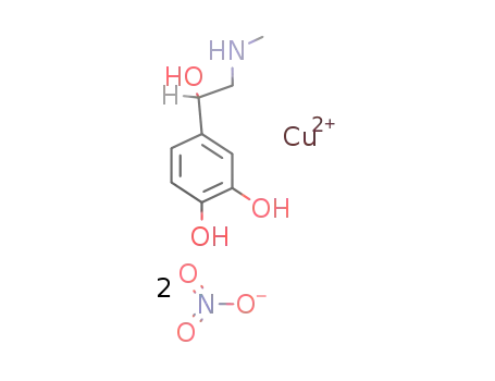 Cu(2+)*C6H3(OH)2CHOHCH2NHCH3*2NO3(1-)=[Cu(C6H3(OH)2CHOHCH2NHCH3)](NO3)2