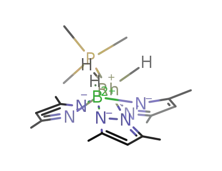 (kappa.3-N,N',N''-hydrotris(3,5-dimethylpyrazolyl)borate)Rh(PMe3)(H)2