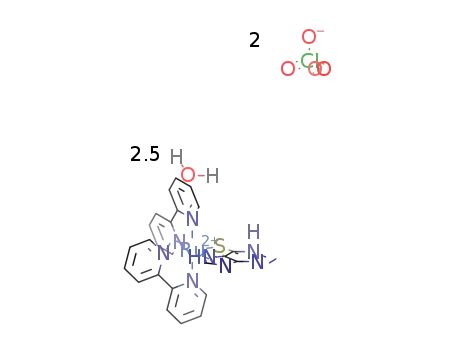 [Ru(2.2'-bipyridine)2(7H-purine-6(1H)thione)][ClO4]2*2.5H2O