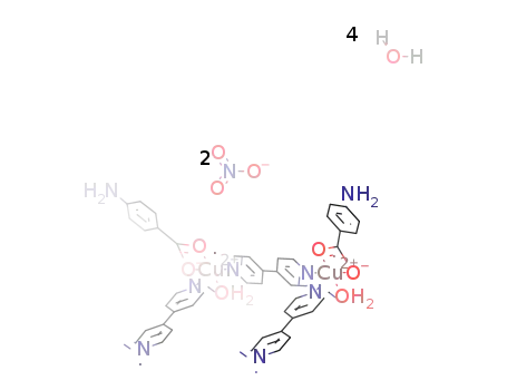 catena-poly[[[μ-4,4'-bipyridyl-bis[aqua(p-aminobenzoato)copper(II)]]-di-μ-4,4'-bipyridyl] dinitrate tetrahydrate]