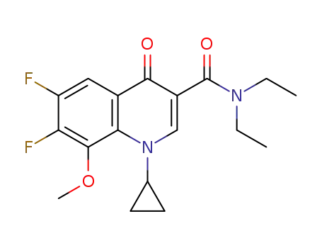 1-cyclopropyl-N,N-diethyl-6,7-difluoro-1,4-dihydro-8-methoxy-4-oxoquinoline-3-carboxamide