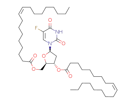 Molecular Structure of 7207-70-7 (Uridine, 2-deoxy-5-fluoro-, 3,5-di-9-octadecenoate, (Z,Z)-)