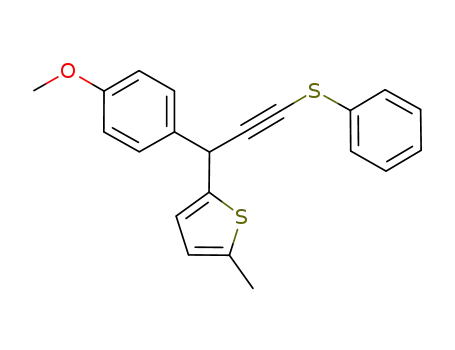 5-methyl-2-[1-(p-anisyl)-3-(phenylsulfanyl)prop-2-ynyl]thiophene