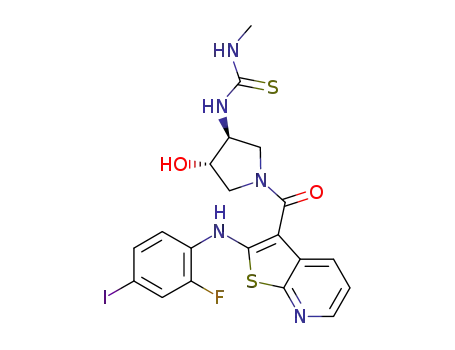 1-{(3S,4S)-1-[2-(2-fluoro-4-iodophenylamino)thieno[2,3-b]pyridine-3-carbonyl]-4-hydroxypyrrolidin-3-yl}-3-(methyl)thiourea