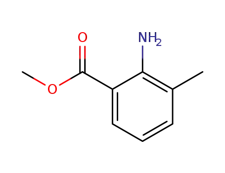 Molecular Structure of 22223-49-0 (Methyl 2-amino-3-methylbenzoate)