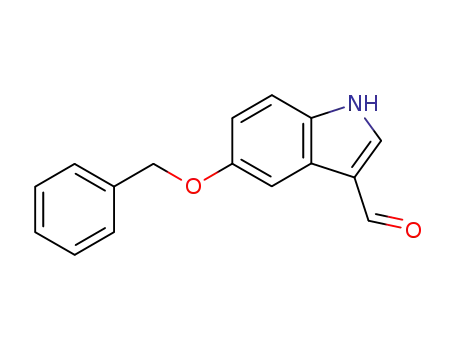 Molecular Structure of 6953-22-6 (5-(Phenylmethoxy)-1H-indole-3-carbaldehyde)