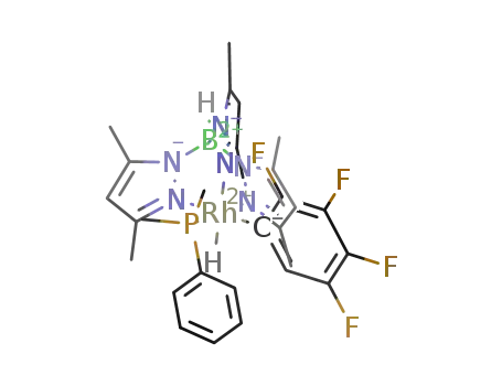 [Rh(tris(3,5-dimethylpyrazolyl)borate)H(2,3,4,5-C6F4H)(PMe2Ph)]