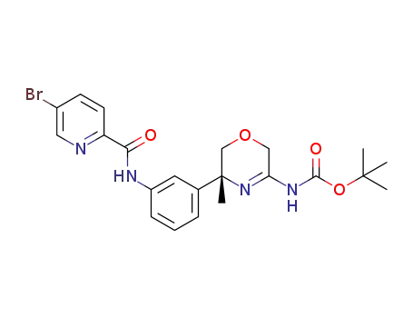 (R)-tert-butyl (5-(3-(5-bromopicolinamido)phenyl)-5-methyl-5,6-dihydro-2H-1,4-oxazin-3-yl)carbamate