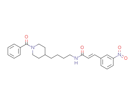 (E)-N-(4-(1-benzoylpiperidin-4-yl)butyl)-3-(3-nitrophenyl)acrylamide