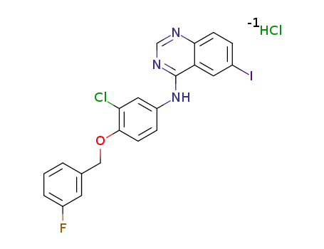 N-(3-chloro-4-((3-fluorobenzyl)oxy)phenyl)-6-iodoquinazolin-4-amine hydrochloride