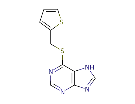 Molecular Structure of 6975-77-5 (6-[(thiophen-2-ylmethyl)sulfanyl]-5H-purine)