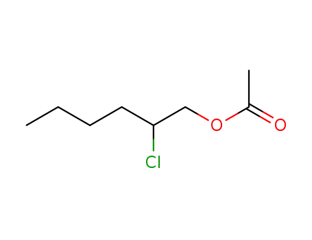 Molecular Structure of 55704-80-8 (1-Hexanol, 2-chloro-, acetate)