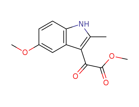 Molecular Structure of 19414-86-9 (methyl 2-(5-methoxy-2-methyl-1H-indol-3-yl)-2-oxoacetate)