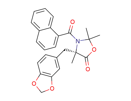 (S)-3-(1-naphthoyl)-4-(benzo[d][1,3]dioxol-5-ylmethyl)-2,2,4-trimethyloxazolidin-5-one