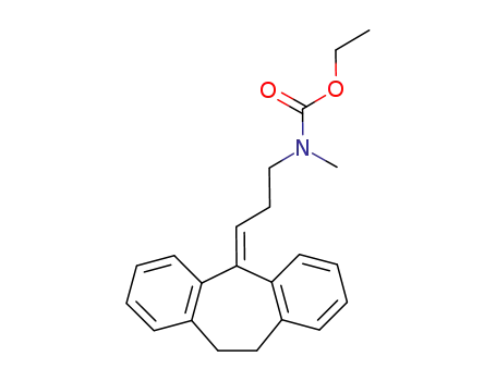 Molecular Structure of 16234-88-1 (ethyl [3-(10,11-dihydro-5H-dibenzo[a,d][7]annulen-5-ylidene)propyl]methylcarbamate)