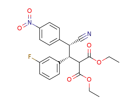 diethyl 2-((1R,2R)-2-cyano-1-(3-fluorophenyl)-2-(4-nitrophenyl)ethyl)malonate