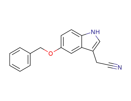 Molecular Structure of 2436-15-9 (5-Benzyloxyindole-3-acetonitrile)