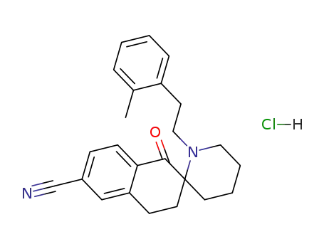 (2RS)-1'-[2-(2-methylphenyl)ethyl]-1-oxo-3,4-dihydro-1H-spiro[naphthalene-2,2'-piperidine]-6-carbonitrile hydrochloride