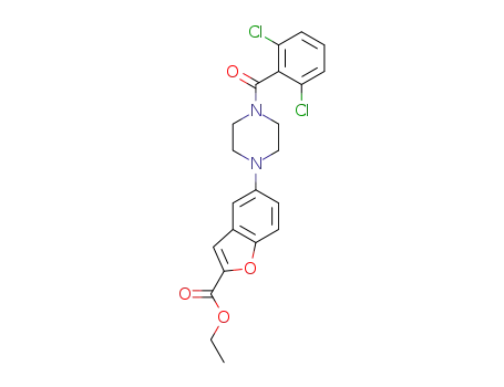 ethyl 5-[4-(2,6-dichlorobenzoyl)piperazin-1-yl]benzofuran-2-carboxylate
