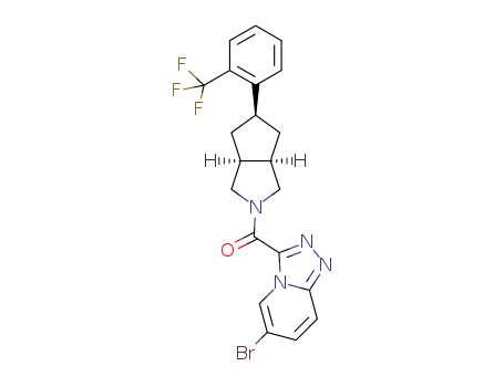 (6-bromo-[1,2,4]triazolo[4,3-a]pyridin-3-yl)((3aR,5R,6aS)-5-(2-(trifluoromethyl)phenyl)hexahydrocyclopenta[c]pyrrole-2(1H)-yl)methanone