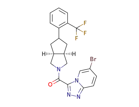 (6-bromo-[1,2,4]triazolo[4,3-a]pyridin-3-yl)-((3aR,6aS)-5-(2-(trifluoromethyl)phenyl)hexahydrocyclopenta[c]pyrrol-2(1H)-yl)methanone