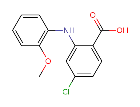 Molecular Structure of 32305-23-0 (Benzoic acid, 4-chloro-2-[(2-methoxyphenyl)amino]-)