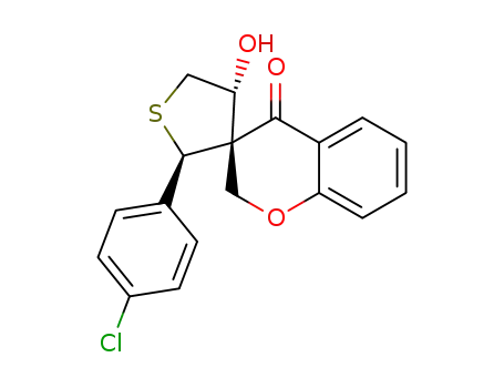 (2'SR,3SR,4'SR)-2'-(4-chlorophenyl)-4'-hydroxy-4',5'-dihydro-2'H-spiro[chromane-3,3'-thiophen]-4-one