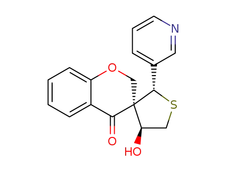 (2'S,3S,4'S)-4'-hydroxy-2'-(pyridin-3-yl)-4',5'-dihydro-2'H-spiro[chroman-3,3'-thiophen]-4-one