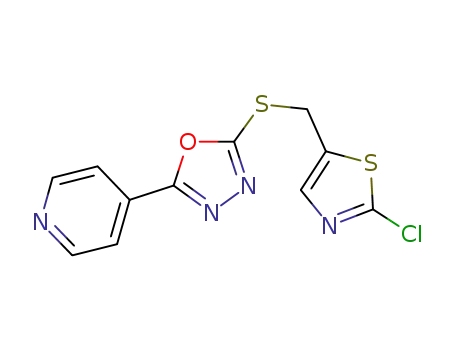 2-(((2-chlorothiazol-5-yl)methyl)thio)-5-(pyridin-4-yl)-1,3,4-oxadiazole