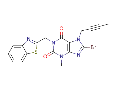 1-[(1,3-benzothiazol-2-yl)methyl]-3-methyl-7-(2-butyn-1-yl)-8-bromoxanthine