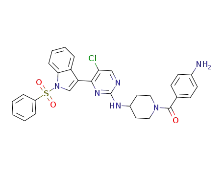 (4-aminophenyl)(4-(5-chloro-4-(1-(phenylsulfonyl)-1H-indol-3-yl)pyrimidin-2-ylamino)piperidin-1-yl)methanone