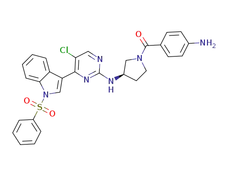 (4-aminophenyl)((R)-3-(5-chloro-4-(1-(phenylsulfonyl)-1H-indol-3-yl)pyrimidin-2-ylamino)pyrrolidin-1-yl)methanone
