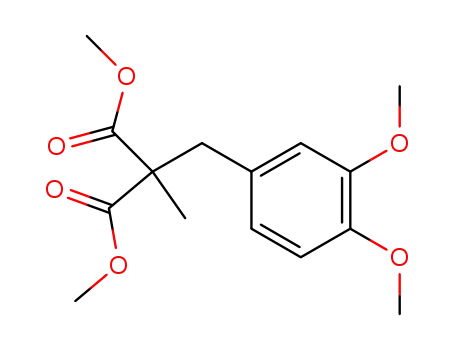 Molecular Structure of 5846-22-0 (Propanedioic acid, [(3,4-dimethoxyphenyl)methyl]methyl-, dimethyl
ester)